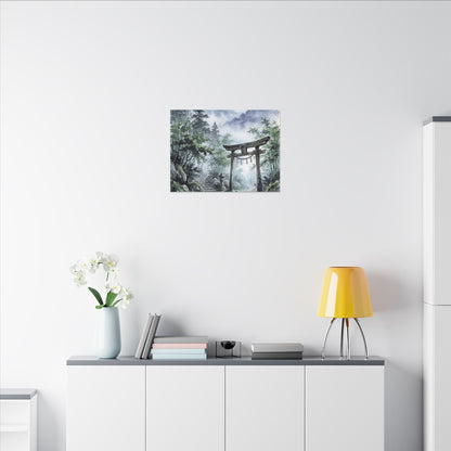 Moonlight Torii Gate Canvas Art - Zen Fukinsei