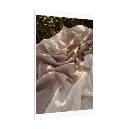 Silk Drape Summer Canvas Art | Japandi Neutral Design