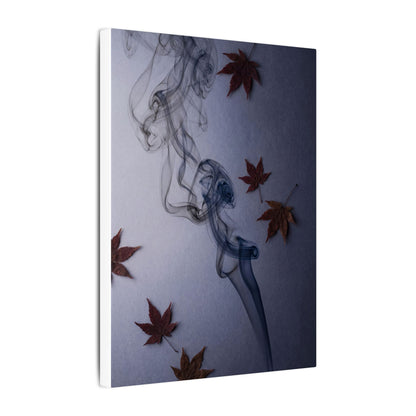 Dark Japandi Incense Smoke in Dawn | Moody Minimal Canvas Art
