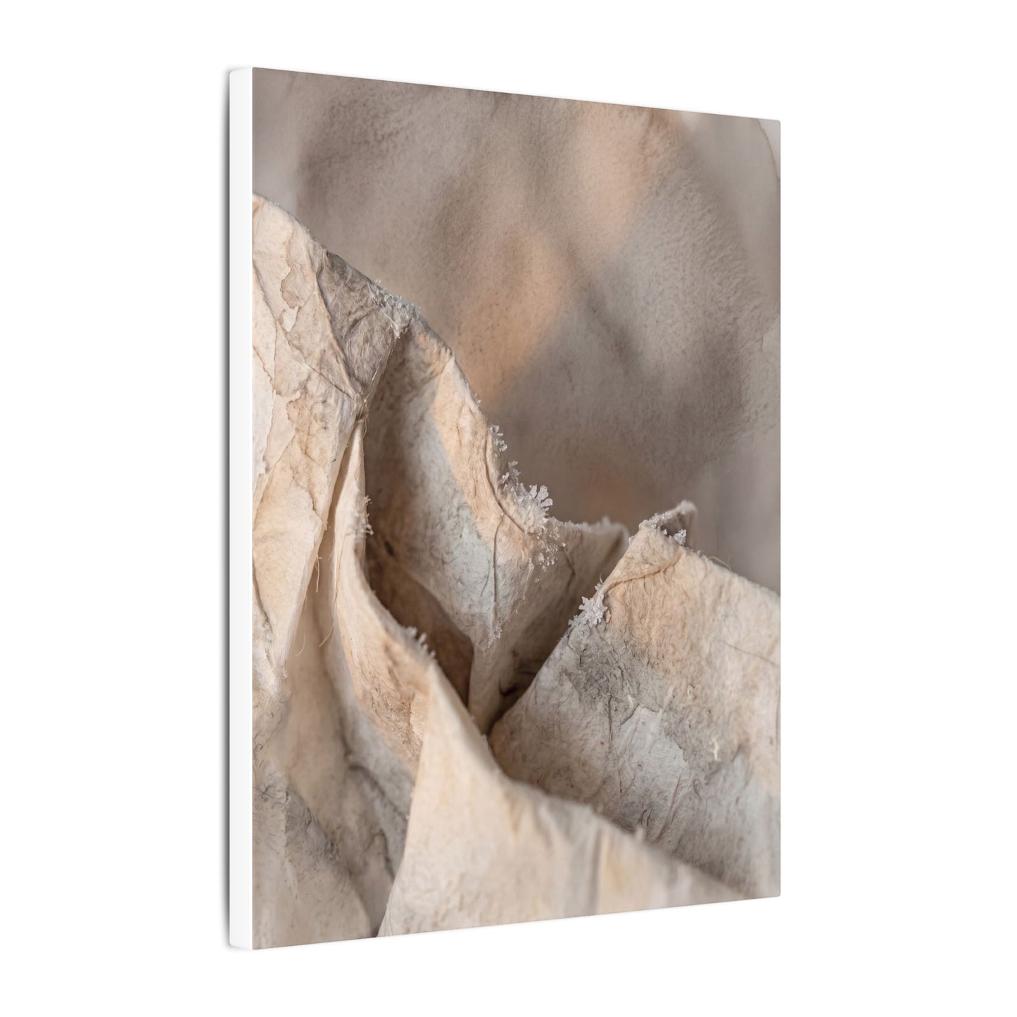 Japandi Paper Fold in Candlelight | Watercolor Canvas Art