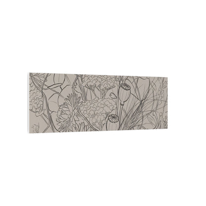 Summer Dried Flowers Minimal Line Canvas Art | Elegant Decor
