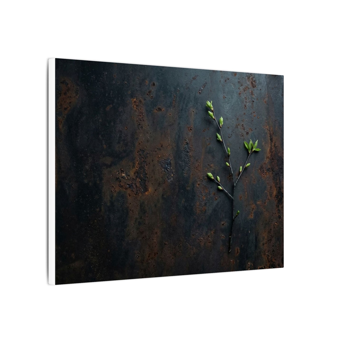 Rust Patina Moody Minimal Canvas Art | Moody Dark Japandi Art
