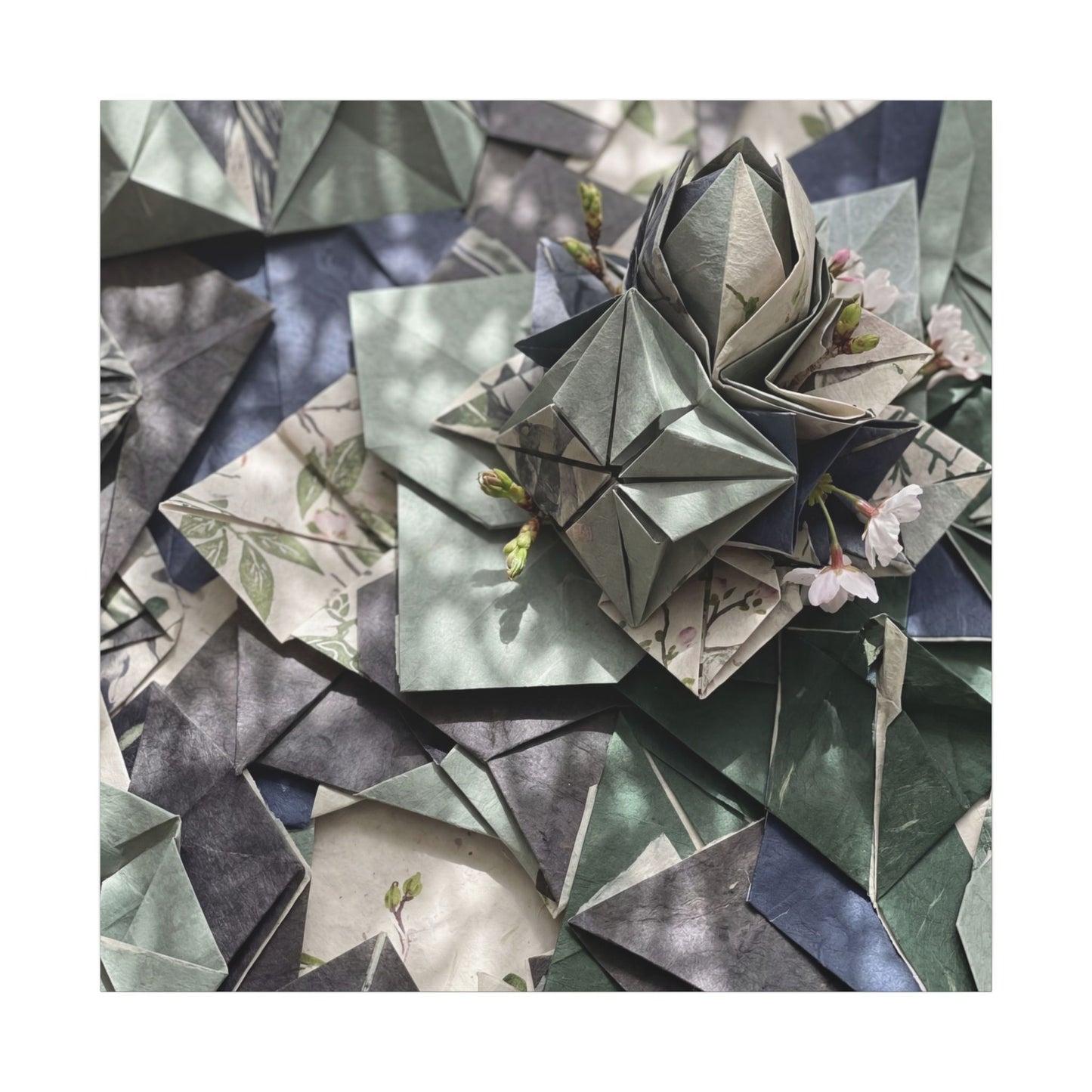 Shibui Paper Fold Canvas Art - Japandi Japanese Pattern