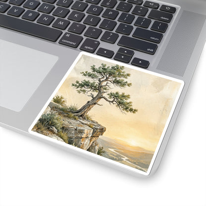 Mono No Aware Pine Tree Sticker - Japandi Texture