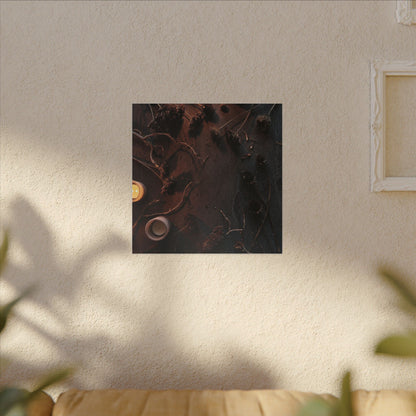 Dried Flowers Canvas Art | Winter Dark Japandi Moody Minimal Art