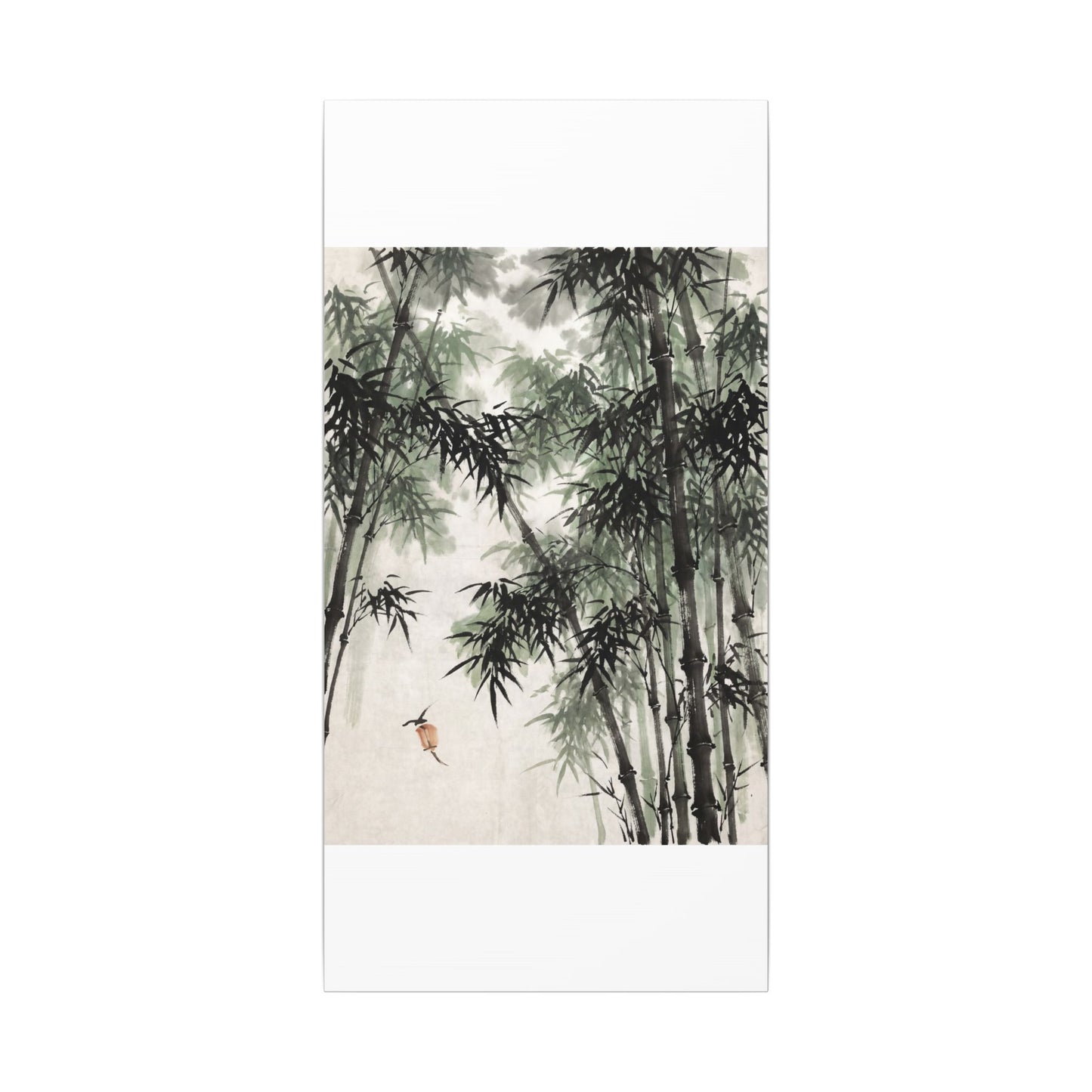 Zen Bamboo Grove in Overcast | Sumi E Canvas Art