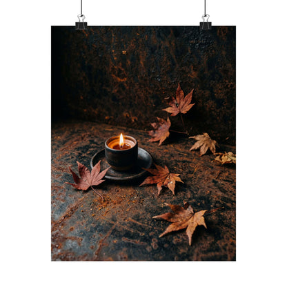 Dark Japandi Rust Patina in Candlelight | Shadow Zen Wall Art Print Art Print