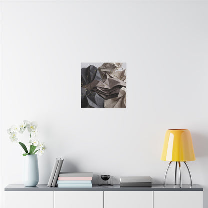 Neutral Paper Fold Canvas Art - Texture Japandi
