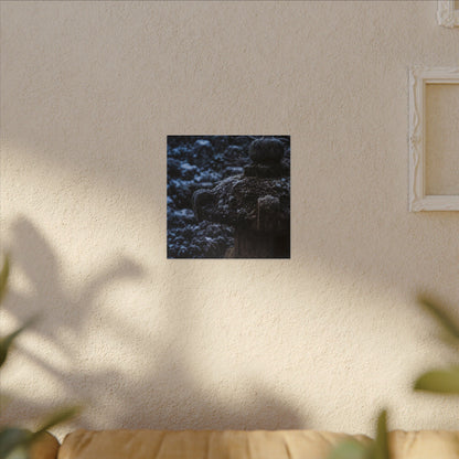 Moody Stone Lantern Canvas Art - Shadow Zen Dark Japandi