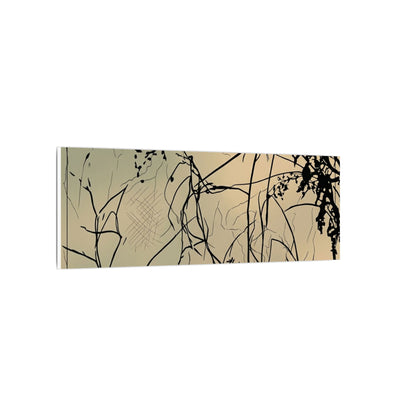 Golden Hour Shadow Play Canvas Art - Japandi Mono No Aware