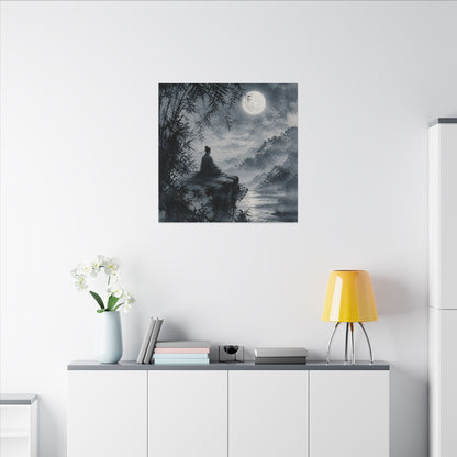 Ink Brushstroke Sumi E Canvas Art | Serene Zen Art