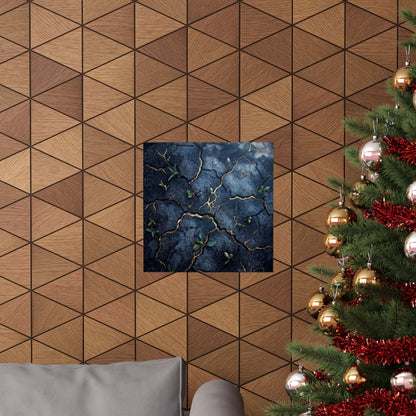 Shibui Cracked Earth Wall Art Print - Kintsugi Broken Beauty