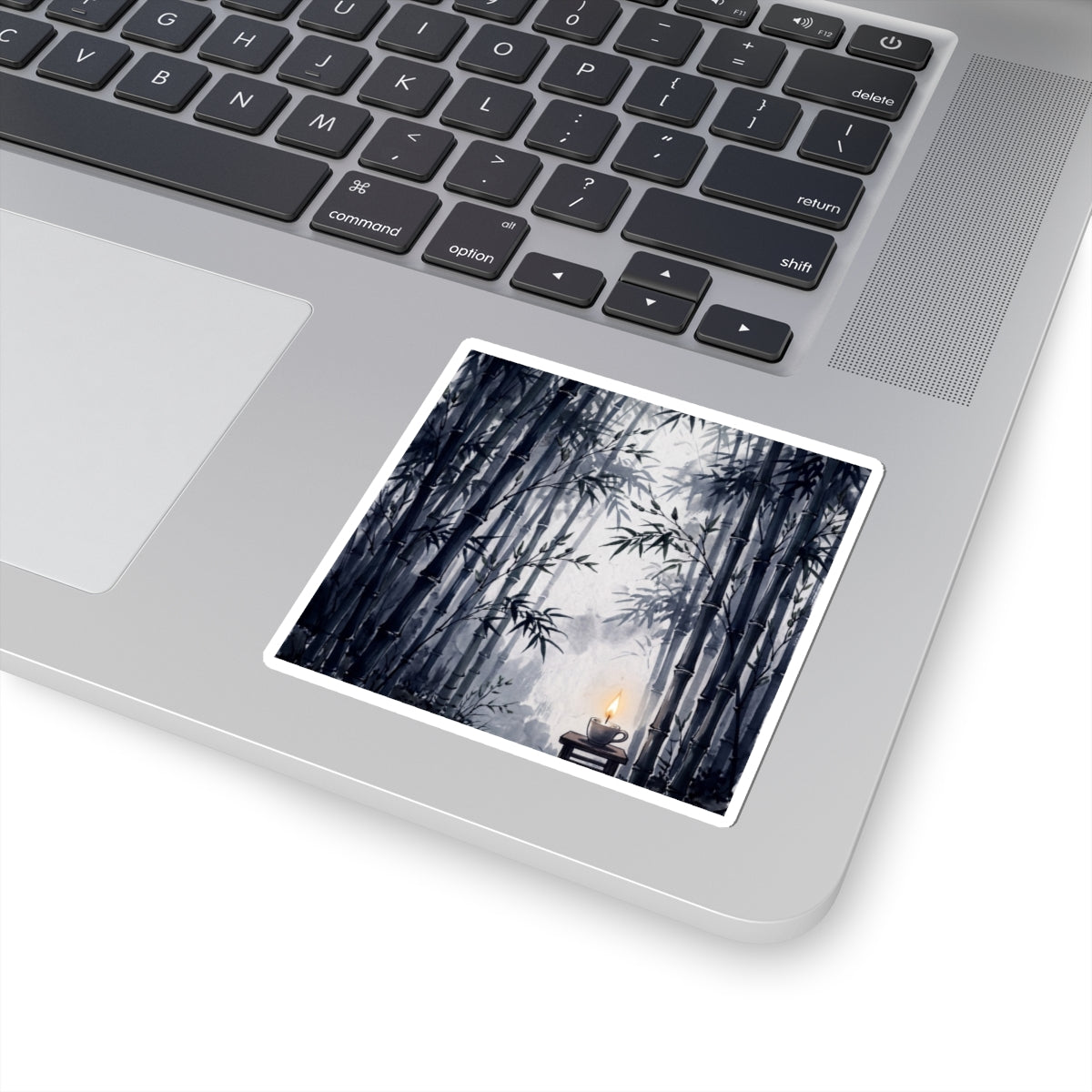Candlelight Bamboo Grove Sticker - Zen Ma Art Print