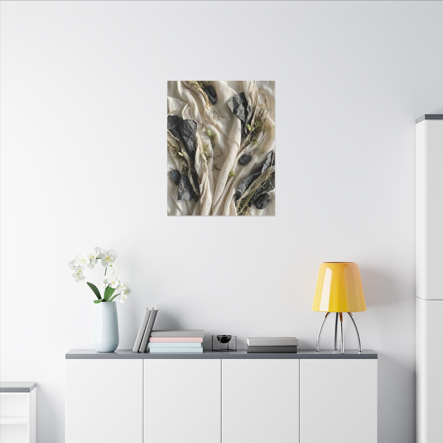 Spring Silk Drape Texture Canvas Art | Warm Decor