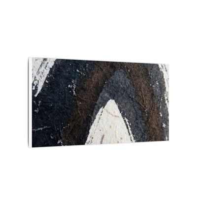 Moody Ink Brushstroke Canvas Art - Moody Minimal Dark Japandi
