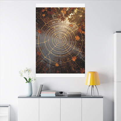 Artful Water Ripple Canvas Art - Gold Vein Kintsugi