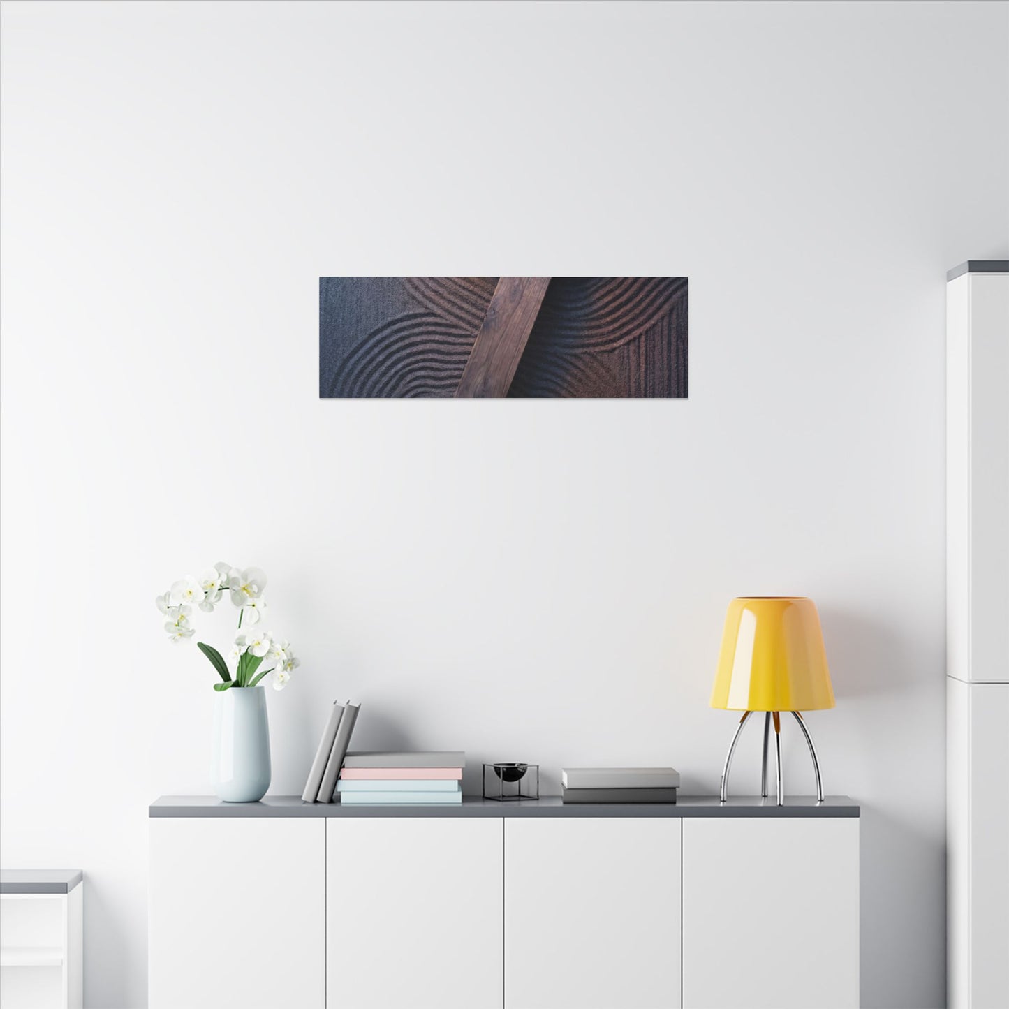 Spring Rock Garden Moody Minimal Canvas Art | Atmospheric Decor