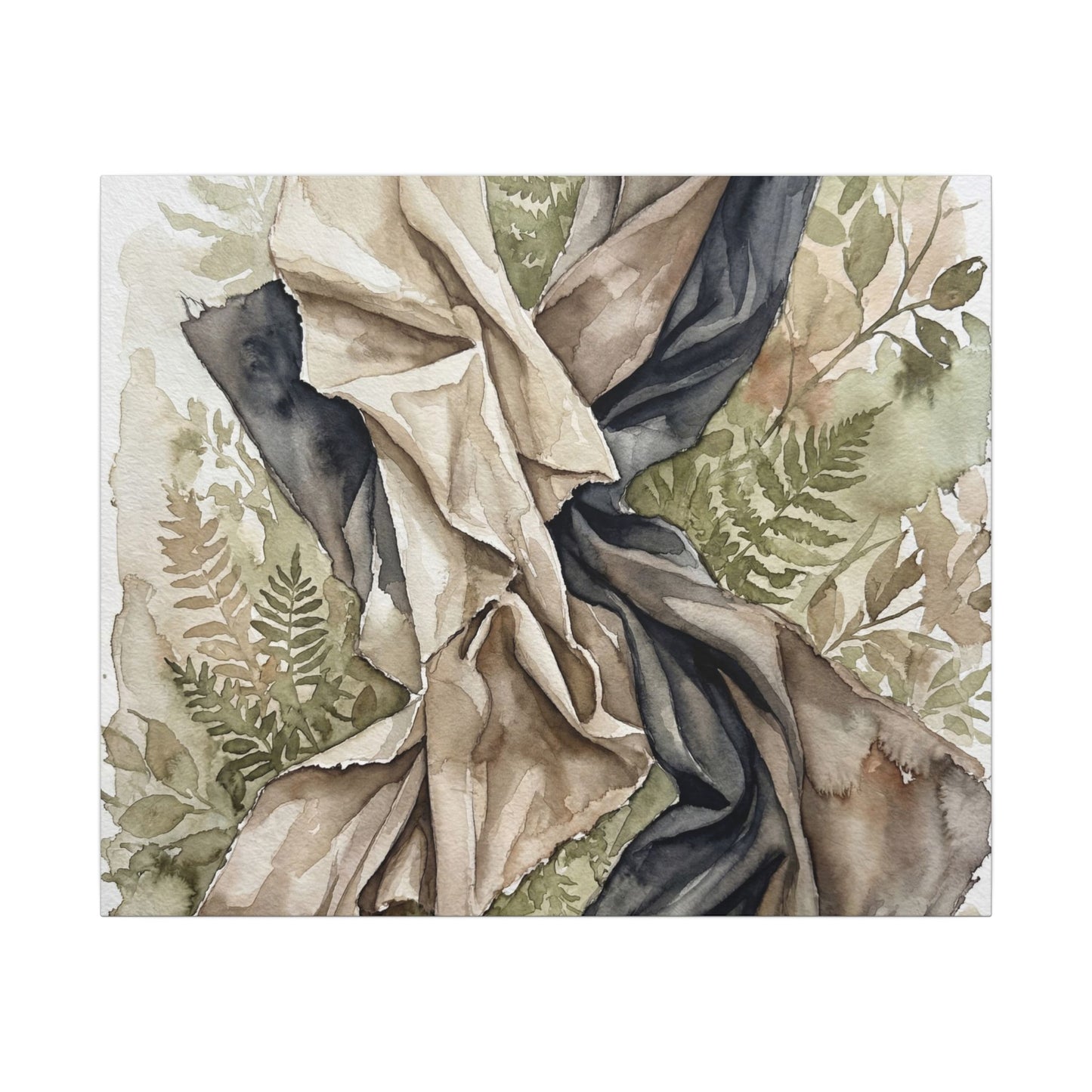 Silk Drape Summer Canvas Art | Japandi Cozy Design