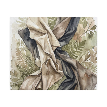 Silk Drape Summer Canvas Art | Japandi Cozy Design