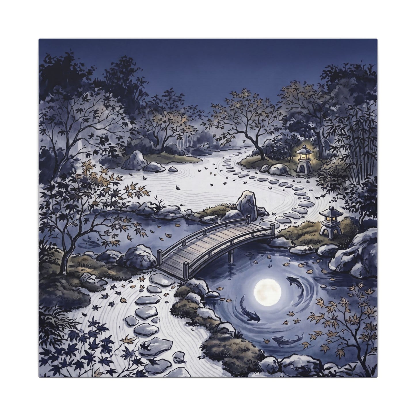 Torii Gate Enso Canvas Art | Contemplative Zen Art