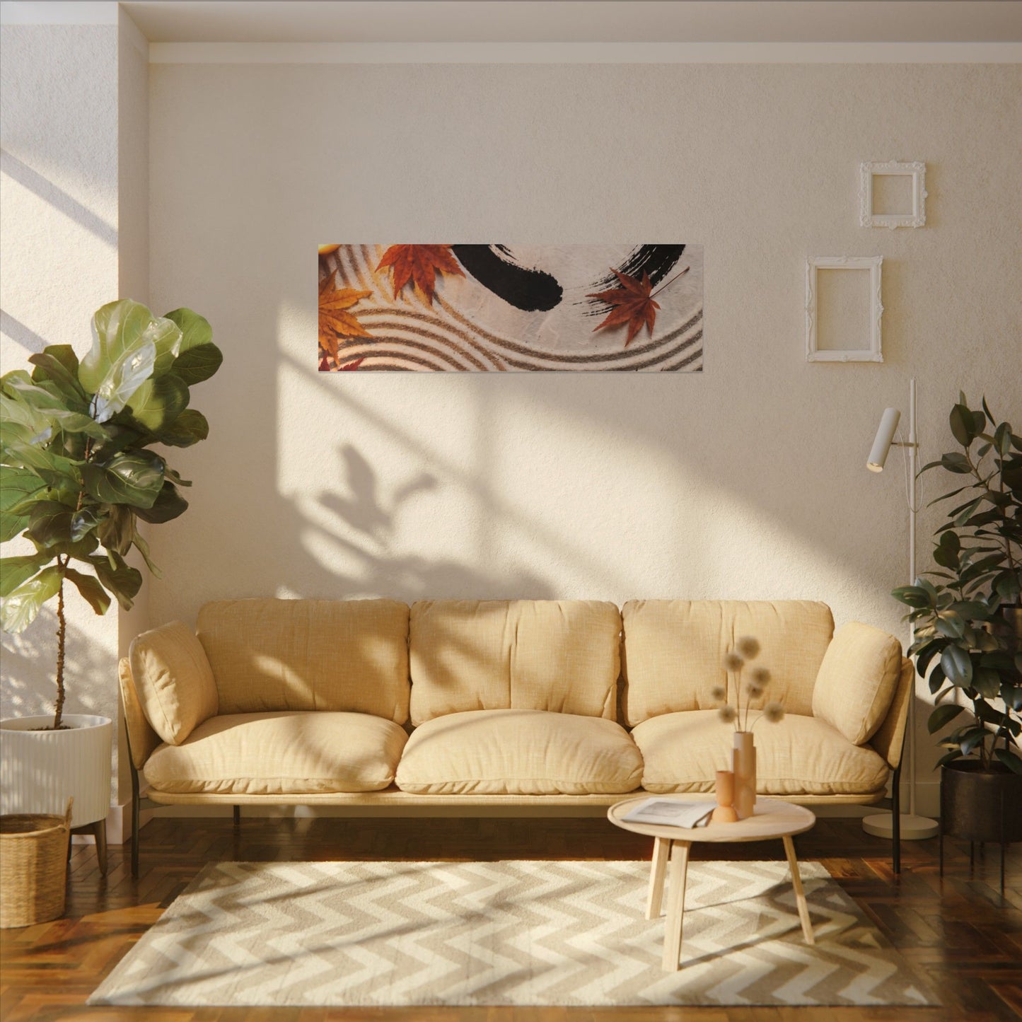 Tranquil Rock Garden Canvas Art - Enso Zen