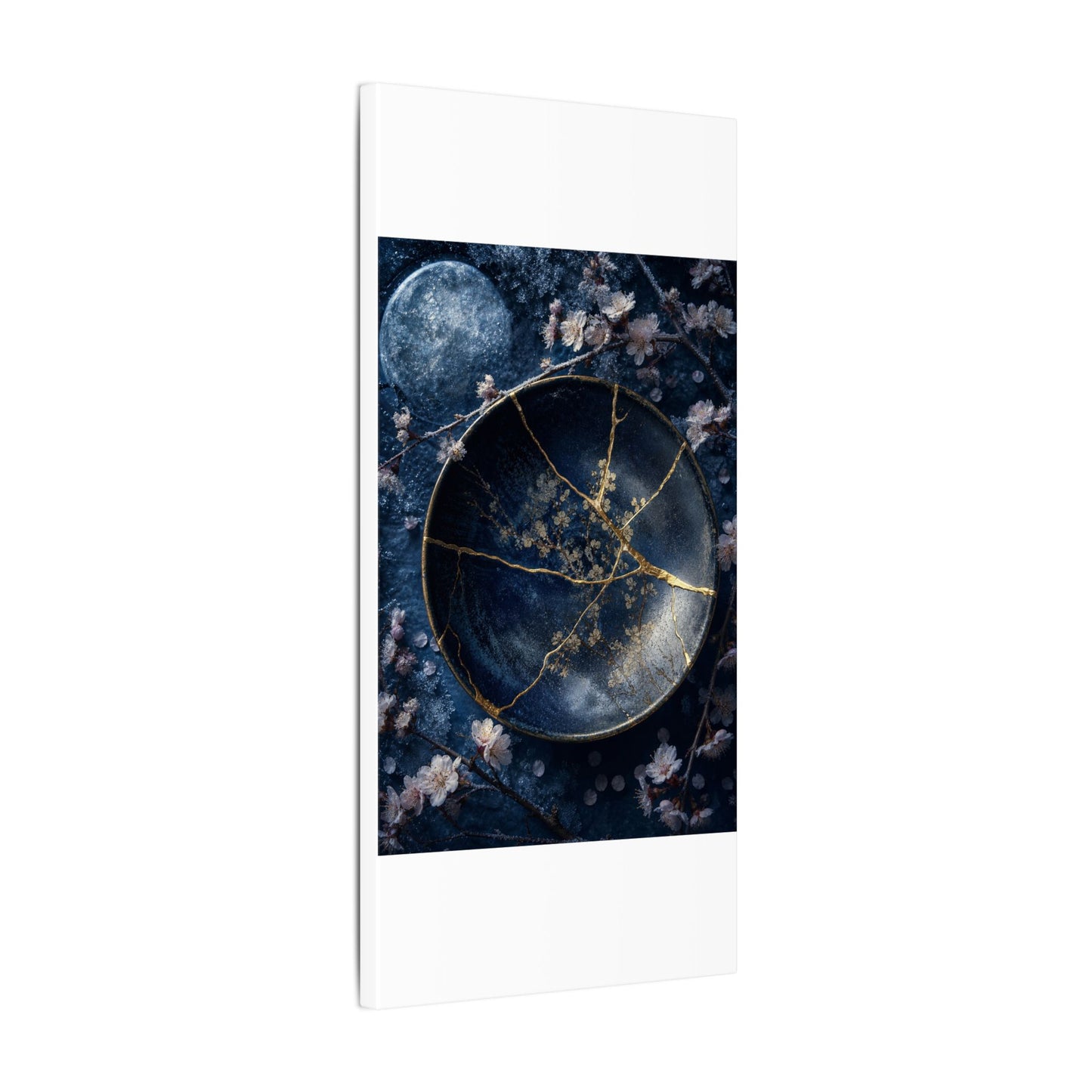 Cherry Blossom Winter Canvas Art | Kintsugi Philosophical Design