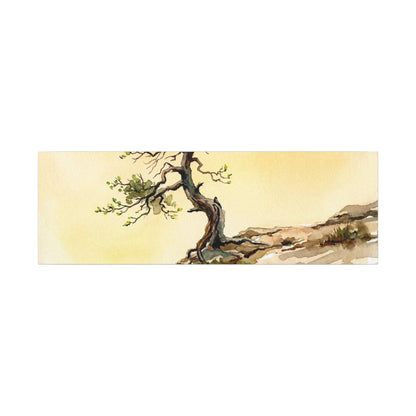 Golden Hour Pine Tree Canvas Art - Japandi Fukinsei