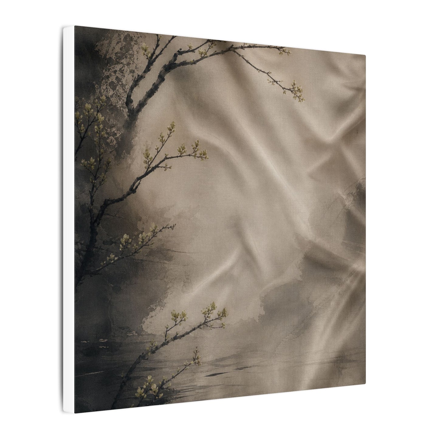 Silk Drape Canvas Art | Spring Japandi Japanese Pattern Art