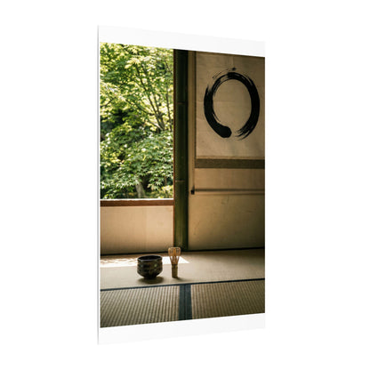 Tea Ceremony Enso Canvas Art | Serene Zen Art
