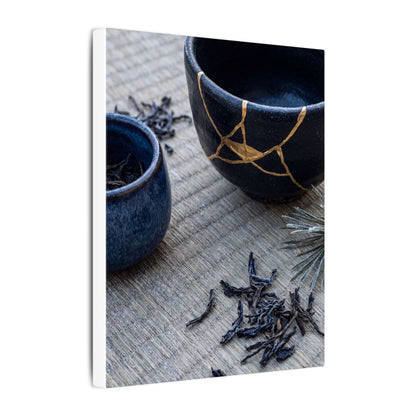 Kintsugi Tea Ceremony in Overcast | Gold Vein Canvas Art