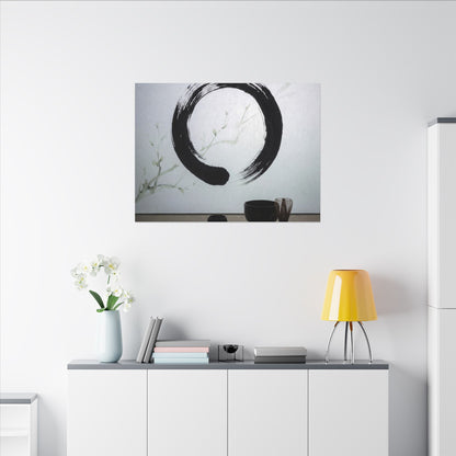 Tea Ceremony Enso Canvas Art | Peaceful Zen Art