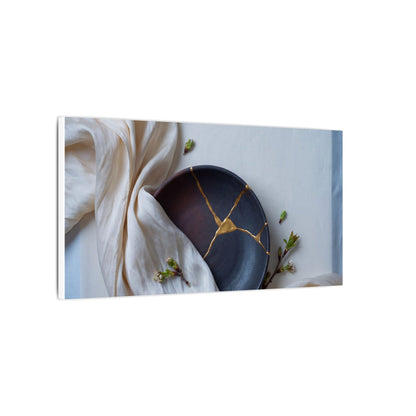 Ma Silk Drape Canvas Art - Kintsugi Gold Repair