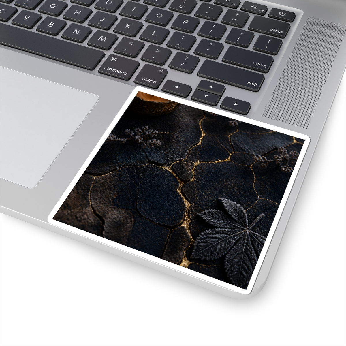 Cracked Earth Sticker | Winter Dark Japandi Moody Minimal Art