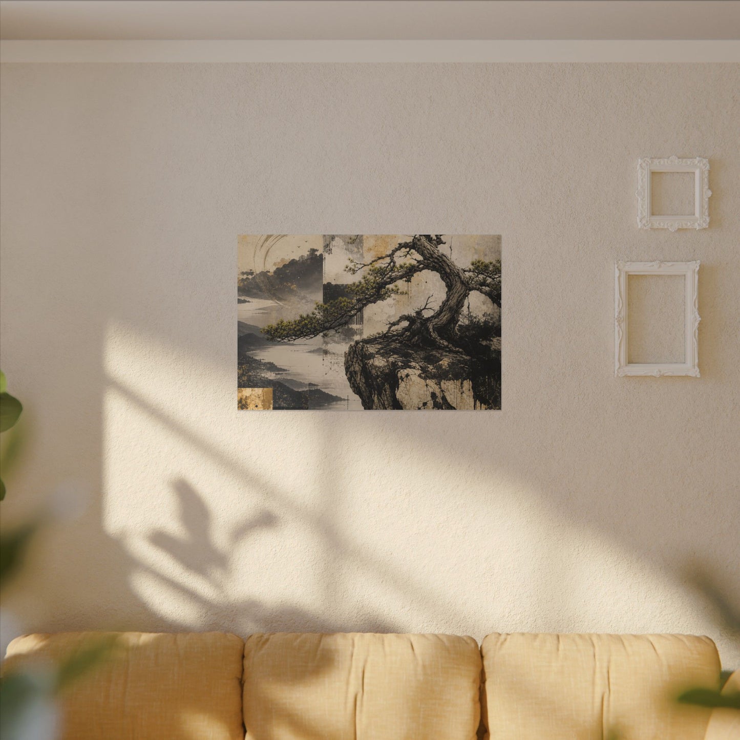 Golden Hour Pine Tree Canvas Art - Japandi Datsuzoku