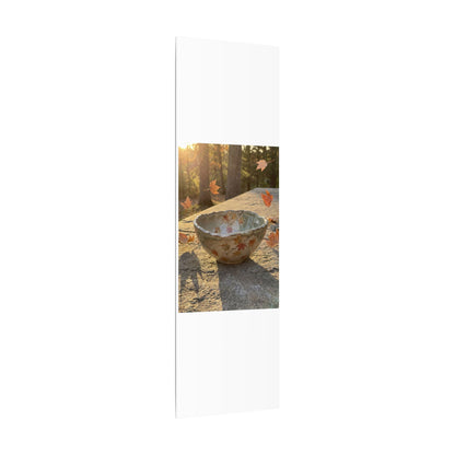 Japandi Ceramic Bowl in Golden Hour | Japanese Pattern Canvas Art