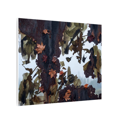 Rust Patina Charcoal Ink Canvas Art | Sophisticated Dark Japandi Art