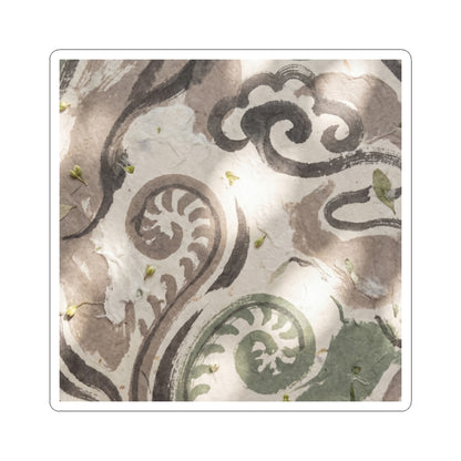 Spring Ink Brushstroke Japanese Pattern Sticker | Earthy Decor Art Print