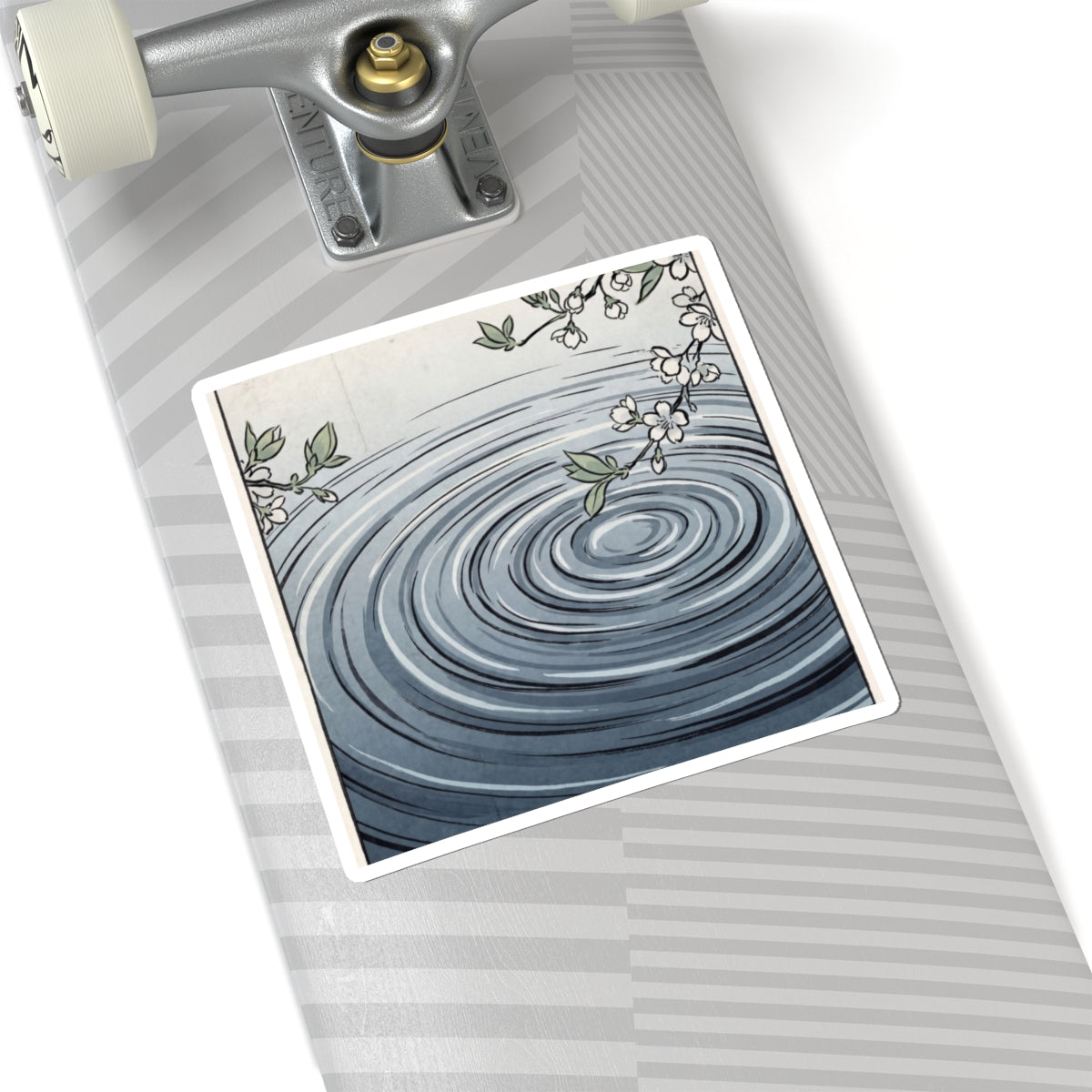 Water Ripple Spring Sticker | Zen Peaceful Design Art Print
