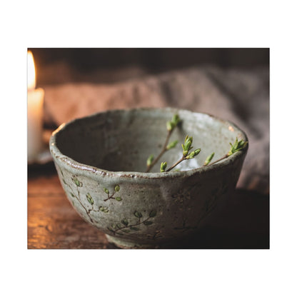 Ceramic Bowl Spring Canvas Art | Japandi Neutral Design