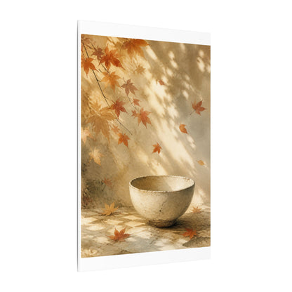 Japandi Ceramic Bowl in Dappled | Watercolor Canvas Art