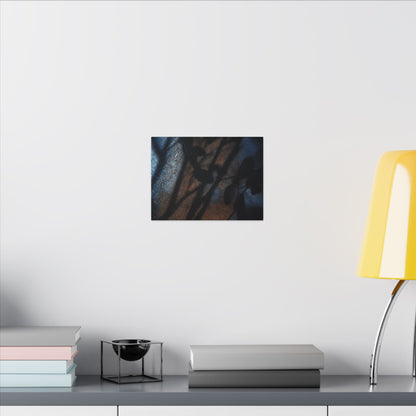 Moonlight Shadow Play Canvas Art - Dark Japandi Ma
