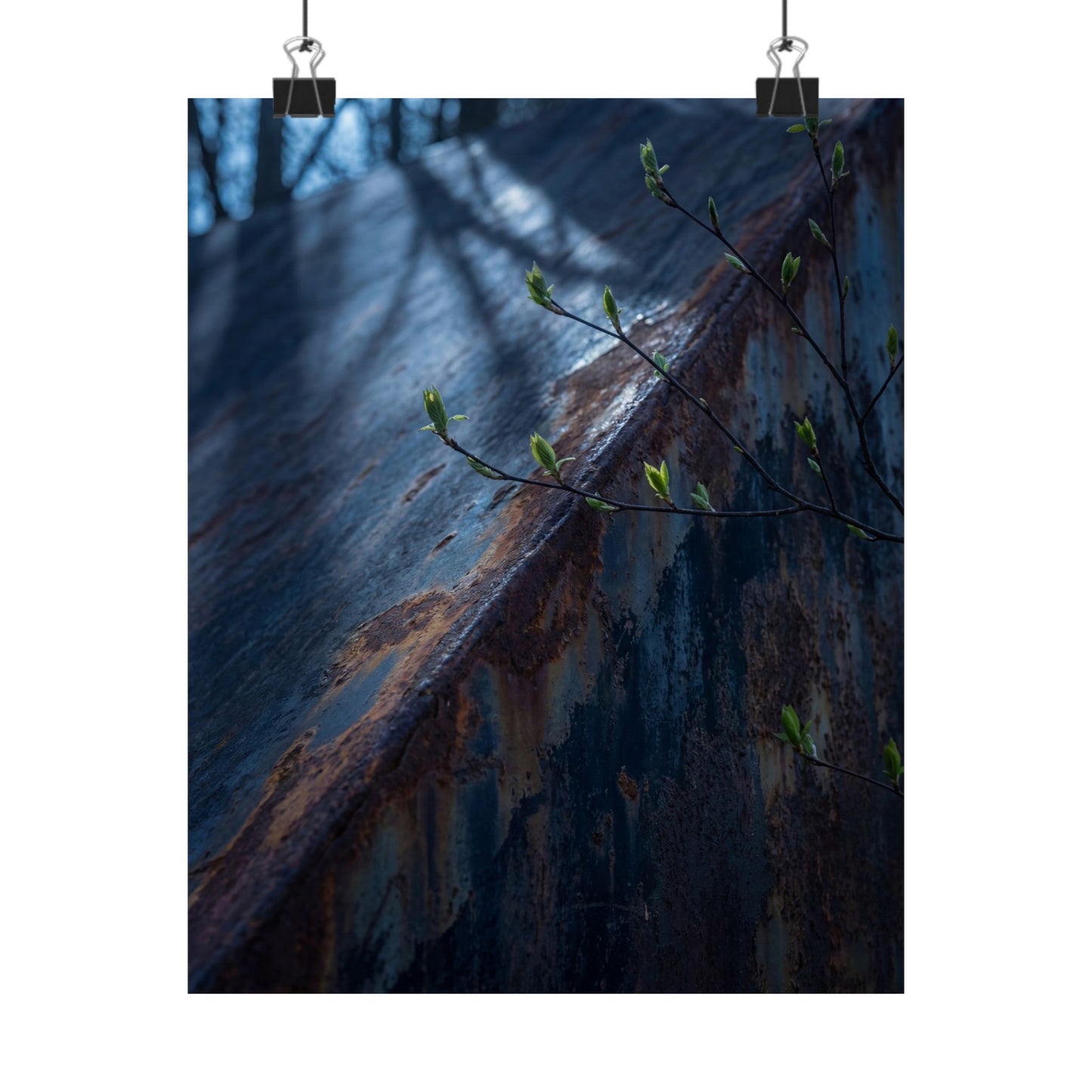 Moonlight Rust Patina Wall Art Print - Dark Japandi Fukinsei Art Print