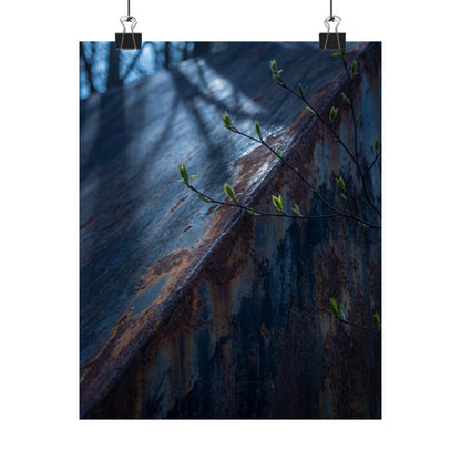 Moonlight Rust Patina Wall Art Print - Dark Japandi Fukinsei Art Print