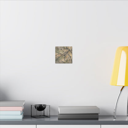 Japandi Shadow Play in Golden Hour | Texture Canvas Art