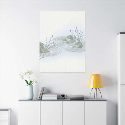 Moonlight Rock Garden Canvas Art - Japandi Ma