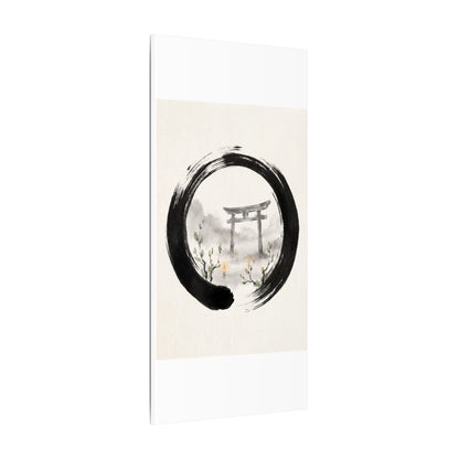 Spring Torii Gate Enso Canvas Art | Tranquil Decor