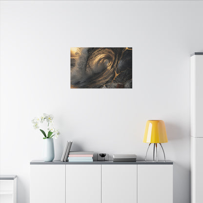 Kanso Ocean Wave Canvas Art - Kintsugi Gold Vein