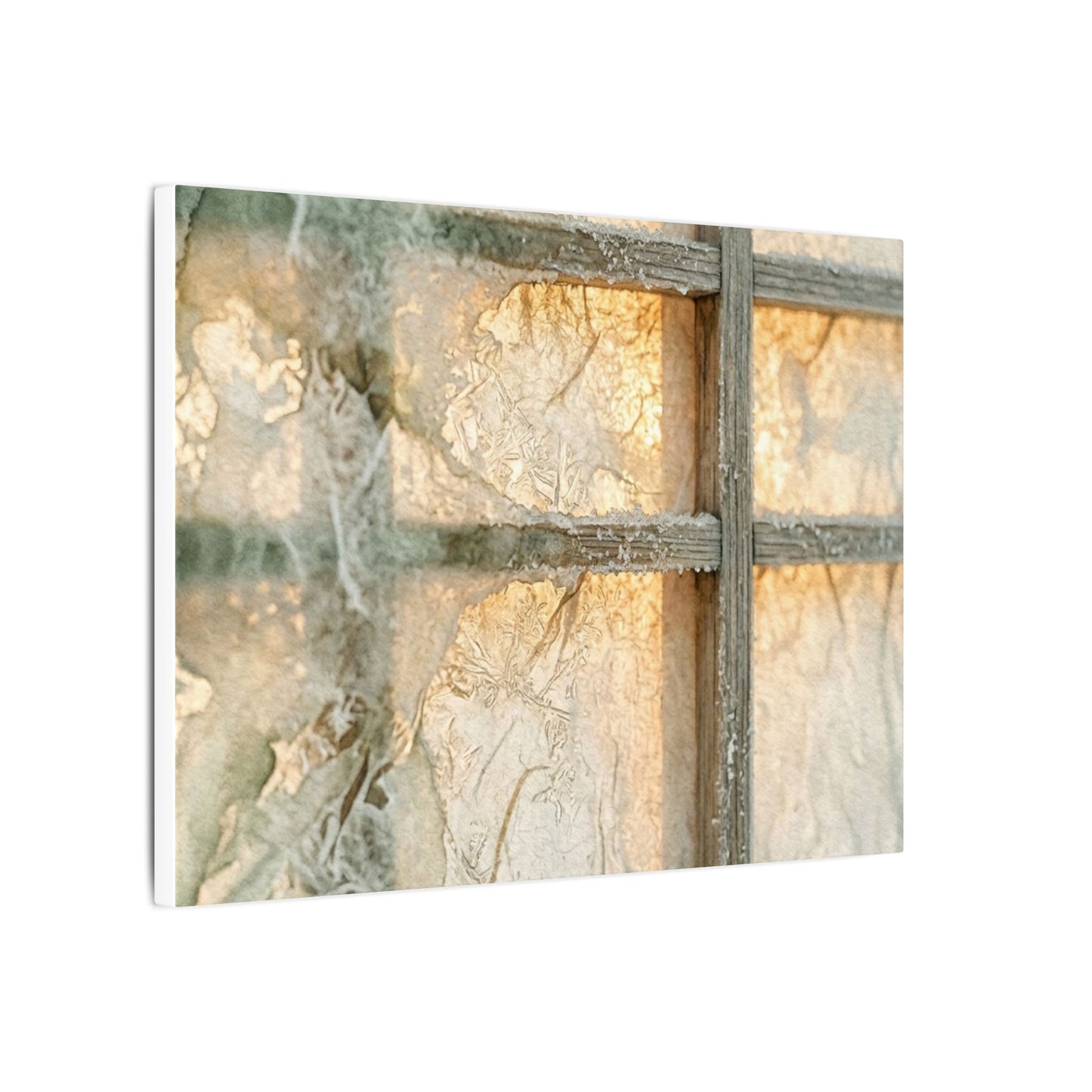 Winter Shoji Screen Watercolor Canvas Art | Elegant Decor