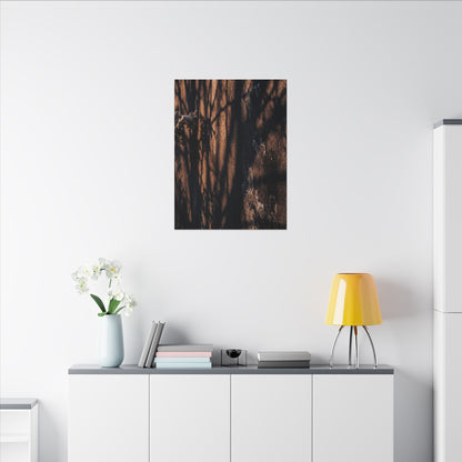 Golden Hour Shadow Play Canvas Art - Dark Japandi Fukinsei