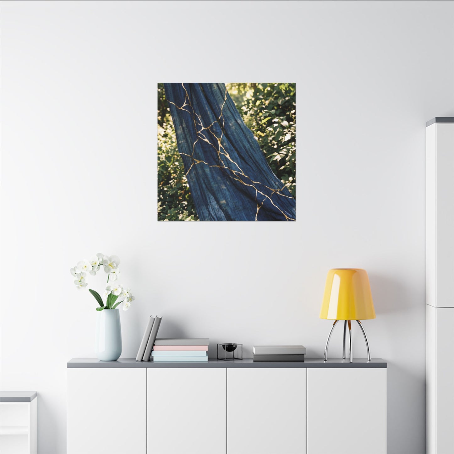 Resilient Silk Drape Canvas Art - Gold Repair Kintsugi